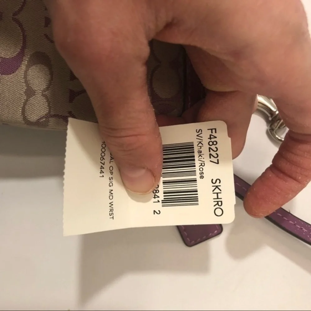 Coach optic c signature wristlet NWT